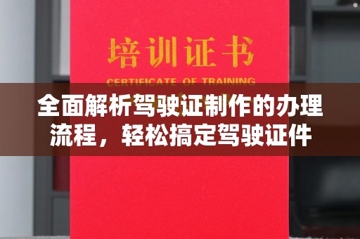 寮步全面解析驾驶证制作的办理流程，轻松搞定驾驶证件