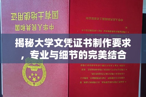 寮步揭秘大学文凭证书制作要求，专业与细节的完美结合
